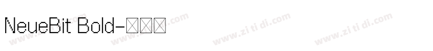NeueBit Bold字体转换